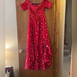 Francesca’s size large asymmetrical hem dress